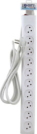 Semicom רב שקע 10 שקעים Semicom SW-MS10-3M+S כולל מפסק באורך 3 מטר