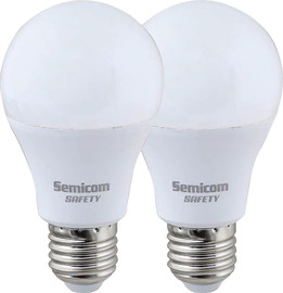 Gplus מארז זוג נורות לד GPlus 10W הברגה רגילה E27 דגם SAFETY A60 אור חם 3000K | תפוקה 820 לומן