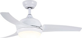 Semicom מאוורר תקרה בעל 3 גווני הארה 25W כולל שלט 52" Semicom סמיקום Paris 52 לבן