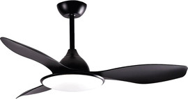 Semicom מאוורר תקרה 52" כולל גוף תאורה ושלט Semicom סמיקום Sensation 52 - שחור