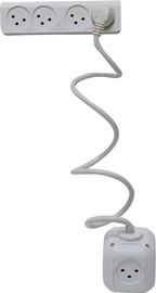 Semicom Switch רב שקע 1 קובייה 4 שקעים כולל 2 חיבורי Type-C ו-USB וכבל 1 מטר Semicom Switch סמיקום סוויטצ' SW-CUB4UC+E