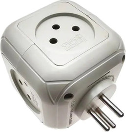 Semicom Switch מפצל קובייה 4 שקעים כולל 2 חיבורי Type-C ו-Semicom Switch USB סמיקום סוויטצ' SW-CUB4UC