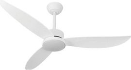 Semicom מאוורר תקרה לפרגולה "22W IP54 RYAN 52 עם שלט- לבן