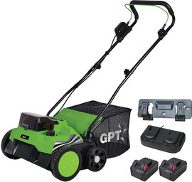 GPT שואב דשא סינטטי נטען 40V עם זוג סוללות 4A ומטען