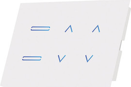 Semicom Switch מתג חכם משולב תאורה 2 מפסקים ותריס 2 מפסקים- לבן