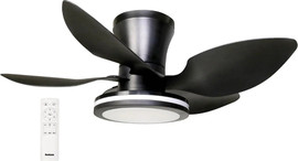 Semicom מאוורר תקרה 30" כולל שלט ותאורת Semicom LED סמיקום SM-FL1103B30/30CT
