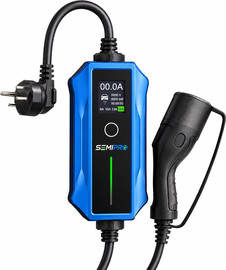 Semicom מטען נייד לרכב חשמלי Semicom SEMIPRO SE-EV-3.7KW-Z – חד פאזי 3.7kW עם תקע ישראלי