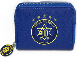 מכבי תל אביב ארנק ילדים מרובע עם רוכסן מכבי תל אביב – כחול