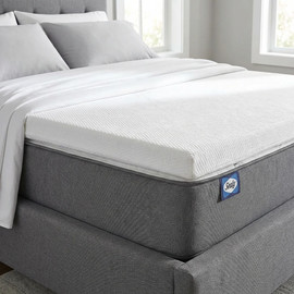 Sealy שכבת פינוק טופר Topper סילי למזרן 120X200 בשילוב ויסקו קרבון מבית Sealy