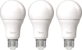 MIDEA נורת כדור לד מארז שלישיה A60 E27 12W WW