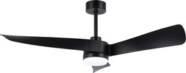 MIDEA מאוורר תקרה 52" כולל תאורת 18W LED ושלט Midea מידאה Gale Glide - שחור