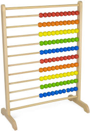 Pit Toys חשבוניית ענק צבעונית מעץ
