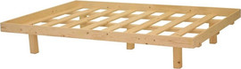 Bradex BAZA בסיס מיטה זוגית 140*190 ס''מ מעץ מלא כולל מזגרת