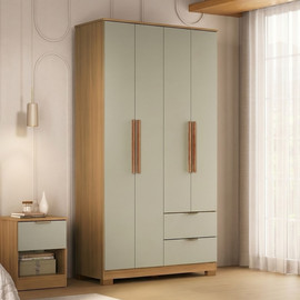 Bradex MILAN ארון בגדים 4 דלתות וזוג מגירות רוחב 108 ס”מ