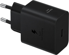 SAMSUNG מתאם נסיעות מקורי Samsung Type-C 45W בצבע שחור (ללא כבל)