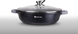 נעמן Midnight סיר סוטאז' יציקה 28 ס"מ 3.5 ליטר שחור