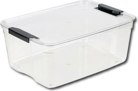 La Kitchenette קופסאת אחסון שקופה עם מכסה 12 ליטר