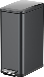 La Kitchenette לקיטשן האוזר סלים פח דוושה 50ל' שחור HAUSER SLIM 29/53/67
