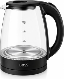 BOSS קומקום זכוכית BOSS 1.8 ליטר – עיצוב יוקרתי וטכנולוגיה מתקדמת