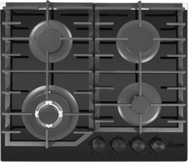 LUXOR כיריים גז 4 להבות LUXOR דגם LUX404MGB – עיצוב שחור מט, עוצמה ובטיחות במטבח אחד