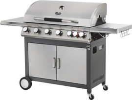 Australia Chef גריל גז מקצועי 6 מבערים נירוסטה BTU 65,000 + כירת צד BTU 10,000 דגם APOLLO 6 תוצרת AUSTRALIA CHEF