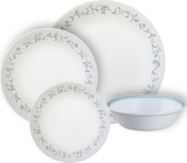 Corelle סט צלחות קורל 48 חלקים ל12 סועדים דגם Country Cottage קורנינג ארה"ב