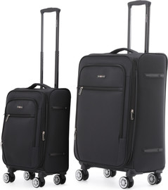 Swiss Voyager זוג מזוודות בד קלות 28|20 אינץ' Swiss Voyager Alpine צבע שחור