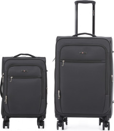 Swiss Voyager זוג מזוודות בד קלות 28|20 אינץ' Swiss Voyager Alpine צבע אפור