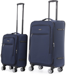 Swiss Voyager זוג מזוודות בד קלות 28|20 אינץ' Swiss Voyager Alpine צבע נייבי