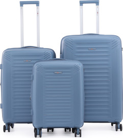 Swiss Voyager סט מזוודות קשיחות בלתי שבירות 3 יח' Swiss Voyager Spirit בצבע גינס – גדלים 20/24/28 אינץ'