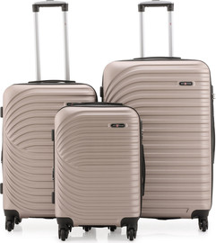 Swiss Voyager סט מזוודות קשיחות שמפנייה  20/24/28  אינטש TORRINO SWISS