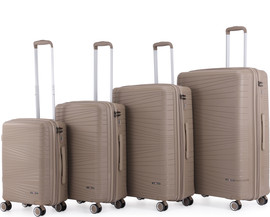 Swiss Voyager סט מזוודות קשיחות בלתי שבירות 4 יח` 32/28/24/20 Swiss Voyager Texas בצבע שמפנייה