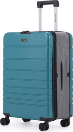 Swiss Voyager מזוודת טרולי 20" מתקפלת עליה למטוס דגם XFOLD מבית Swiss Voyager בצבע ירוק בקבוק