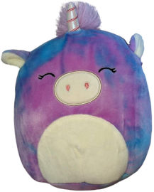 Squishmallow בובת כרית רכה אורורה חד קרן סגולה 12 ס"מ