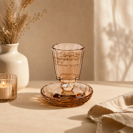 DECOROZ גביע קידוש קריסטל GOLD