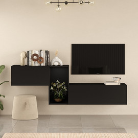 Homax Nox KBL2-LB- שחור - מזנון טלוויזיה צף