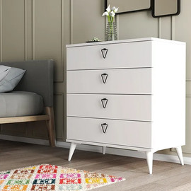 Homax שידת 4 מגירות לבן - Versa-Ce 3612 WHITE