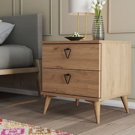 Homax שידת לילה 2 מגירות אלון - Versa-Ce 3634 OAK