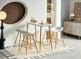 Homax Katu Set - פינת אוכל שולחן זכוכית עם 4 כיסאות