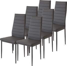 Homax Europe Black - שישיית כיסאות שחורים לפינת אוכל