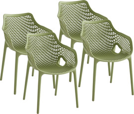 Homax Gyro Green - רביעיית כיסאות חוץ ירוק