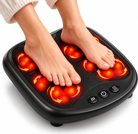 Medics Care מכשיר עיסוי Shiatsu Pro 2 ב־1 לכפות הרגליים ולגב – עיסוי שיאצו חשמלי עם חימום | לשימוש ביתי