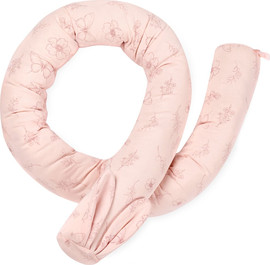 Laura Swisra כרית נחשוש מעוצבת עם אוזניים למיטת תינוק / עריסה באורך 200 ס"מ עשויה 100% כותנה - SPRING