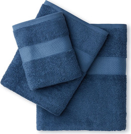 HomeStyle מגבת פנים 100% כותנה 50X85 ס''מ דגם קלאסיק מבית HomeStyle - צבע כחול כהה