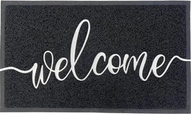 ASHRAM רעות שטיח 75*45 שחור WELCOME