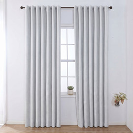 ASHRAM וילון השחלה 100% האפלה יעל – לבן (אפור בהיר) 160*140 | מבית ASHRAM
