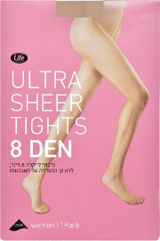 Life גרבוני לייקרה ללא קו הפרדה של אצבעות 8 דנייר ויז'ון מידה 5