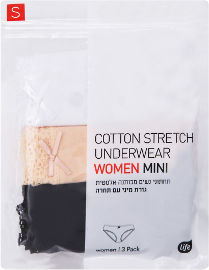 Life תחתונים בגזרת מיני שחור S