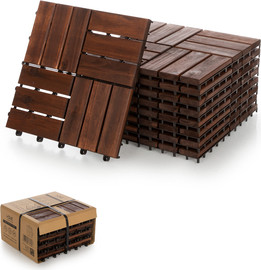 winstore Acacia מארז 9 יח' אריחי דק 30*30 ס"מ 12 משולבים עץ חום כהה