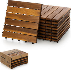 winstore Acacia מארז 9 יח' אריחי דק 30*30 ס"מ 6 ישרים עץ חום בהיר